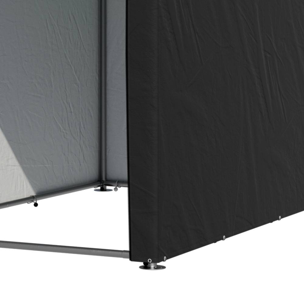 4x6ft Outdoor Storage Shed With Apex Roof – Waterproof Pe Fabric, Galvanized Steel Frame & Roll-up Door