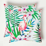 Pink Flamingo Outdoor Cushion 45 X 45 Cm, Set Of 2 | 45cm x 45cm | Pink