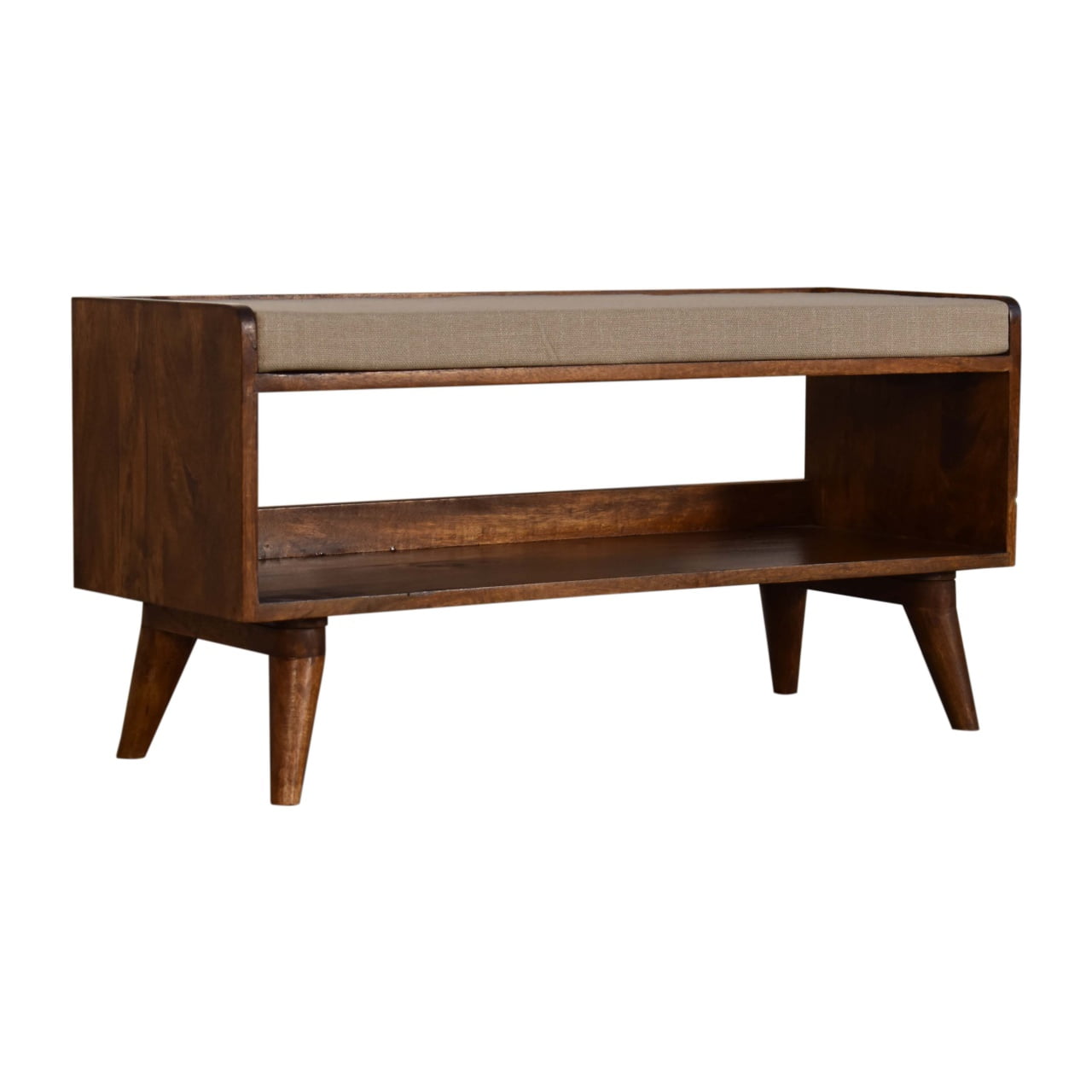 Solid Wood Mud Linen Nordic Storage Bench