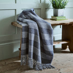Elgin Supersoft Yarn Dyed Jacquard 130x160cm Throw Blankets | 130cm x 160cm | Navy Blue