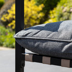 Bosque Black & Grey Garden Lounge Set - 2 X Chairs + Table