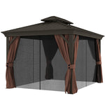 3x3.7m Outdoor Hardtop Gazebo