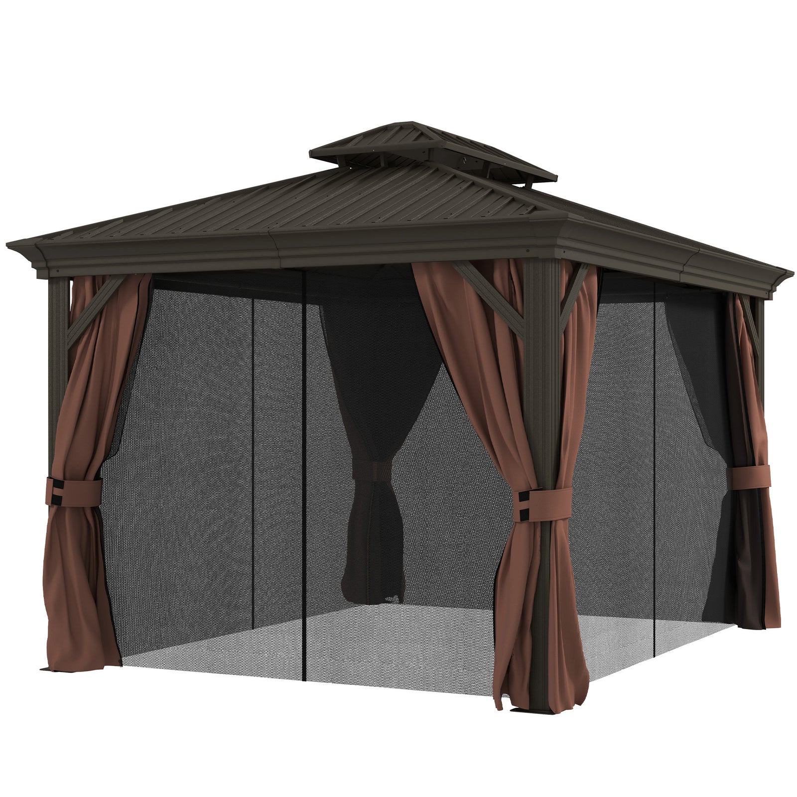 3x3.7m Outdoor Hardtop Gazebo