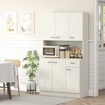 Kitchen Storage Cabinet, 6 Doors, Adjustable Shelves