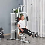 Multifunction Home Gym Weight Training Workout Station | White
