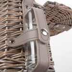 Single Bottle And 2 Cartridge Glass Carrier With Shoulder Strap