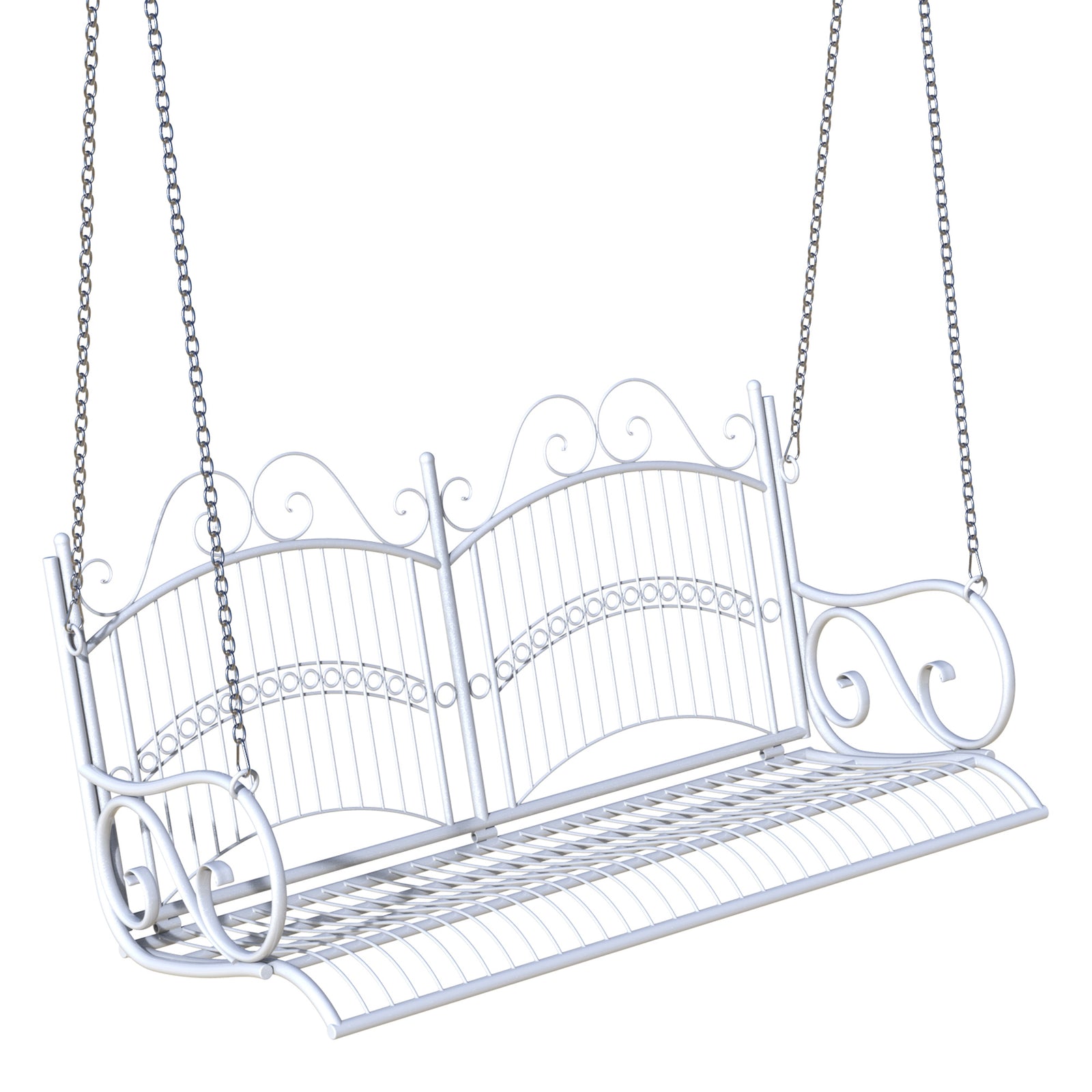 Outdoor Garden Solid Metal 2 Seat Swing Hanging Hammock