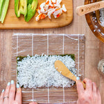 BlauKe Sushi Making Kit - 2 Bamboo Sushi Rolling Mats, 5 Pairs Chopsticks, Rice Paddle, Spreader - Beginner Sushi Maker Kit