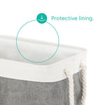Livivo Large Fabric Storage Baskets With Rope Handles