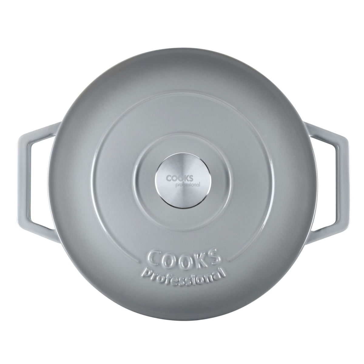 Cast Iron Casserole Dish 26cm Oven Proof Pan & Lid | 26cm | Gray