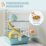 PawHut Hamster Cage, Gerbil Cage For Dwarf Hamsters, 34.5 X 27.5 X 41 Cm