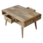 Solid Wood Curved Oak-ish Coffee Table