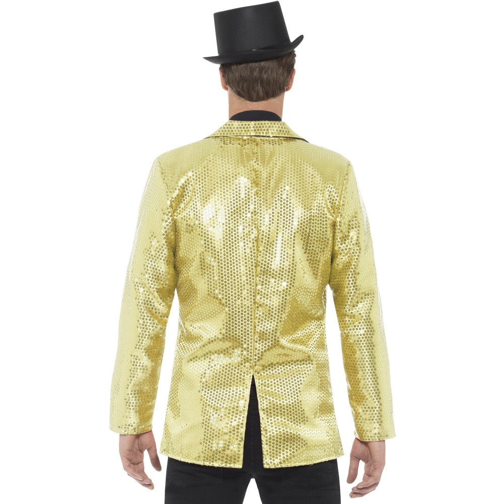 Sequin Jacket, Mens | Medium | Gold