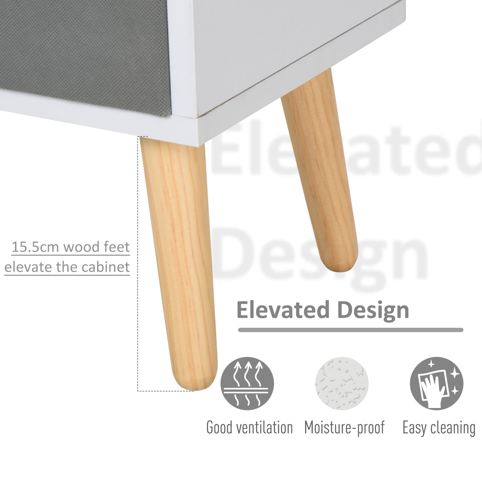 70 X 56cm Freestanding 4 Cube Storage Cabinet Unit Bookcase