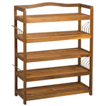 5-tier Shoe Rack Acacia Wood Shoe Storage Shelf For Entryway