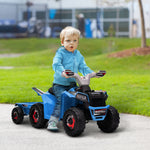 Electric Quad Bike, 6v Kids Ride-on Atv With Back Trailer | Blue