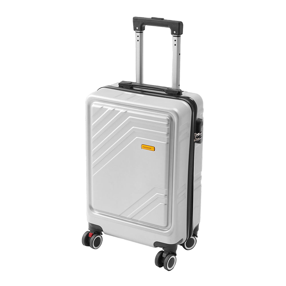 20"suitcase With Combination Lock | White