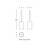 Toilet Brush, Free-standing, Brushed Black Pvd, Architect S+ Collection