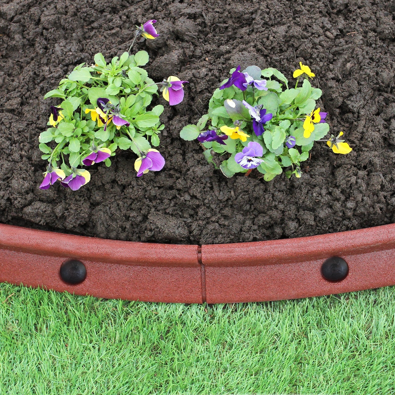 Flexible Lawn Edging 1.2m X 10 | Terracotta