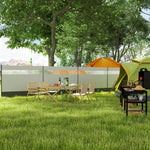 5 Pole Camping Windbreaks With Clear Windows And Carry Bag | Gray
