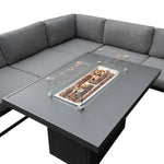 Modular Garden Furniture Set With Fire Pit | Anthracite