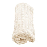 Cozy Checkered Throw Blanket Soft Double-sided Use, Warm & Easy To Clean | Small | Beige