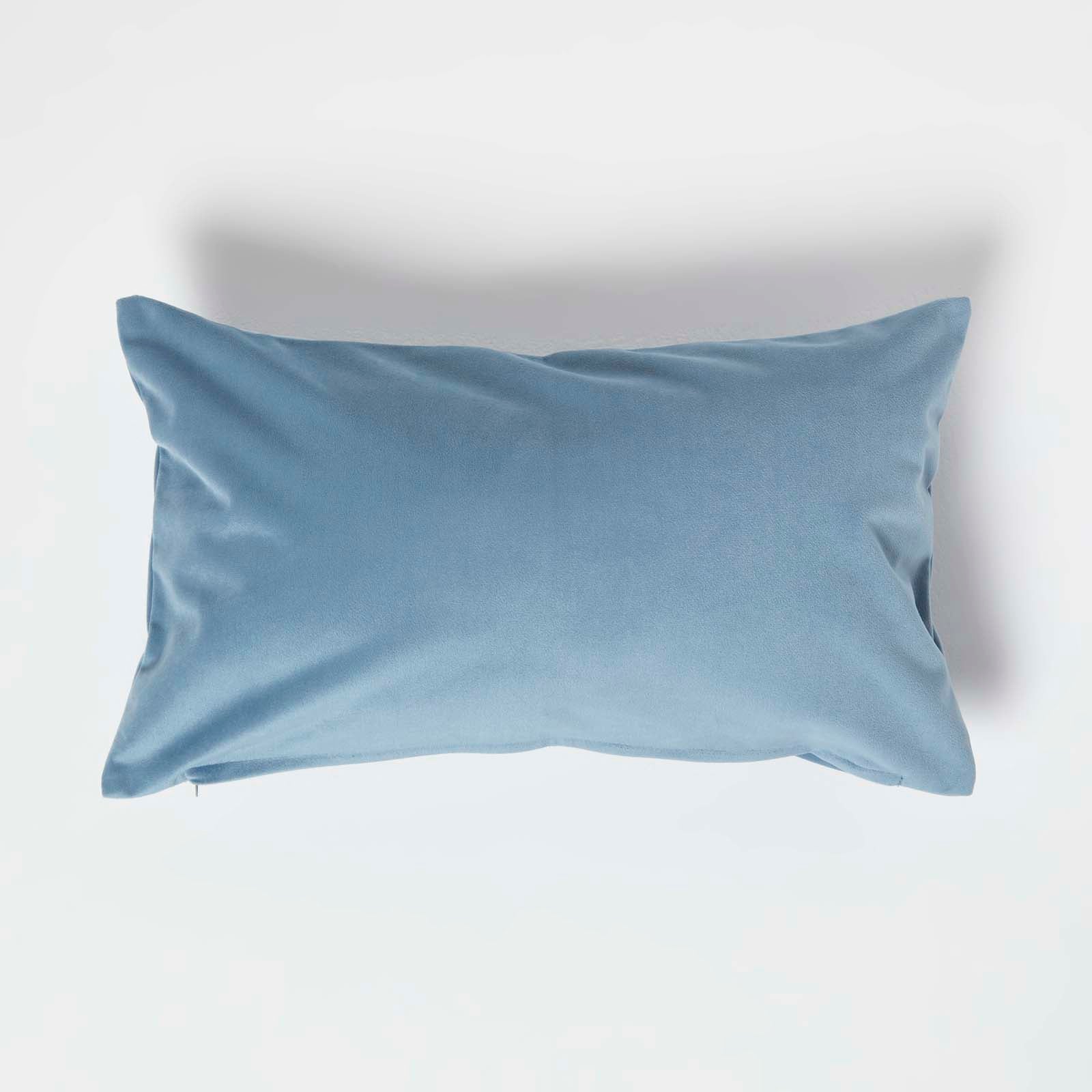 Velvet Cushion With Microfibre Insert | 30cm x 50cm | Blue