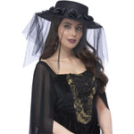 Gothic Black Widow Funeral Hat