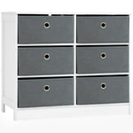 Chests Of Drawer Fabric Dresser Storage Cabinet W/ 6 Drawers