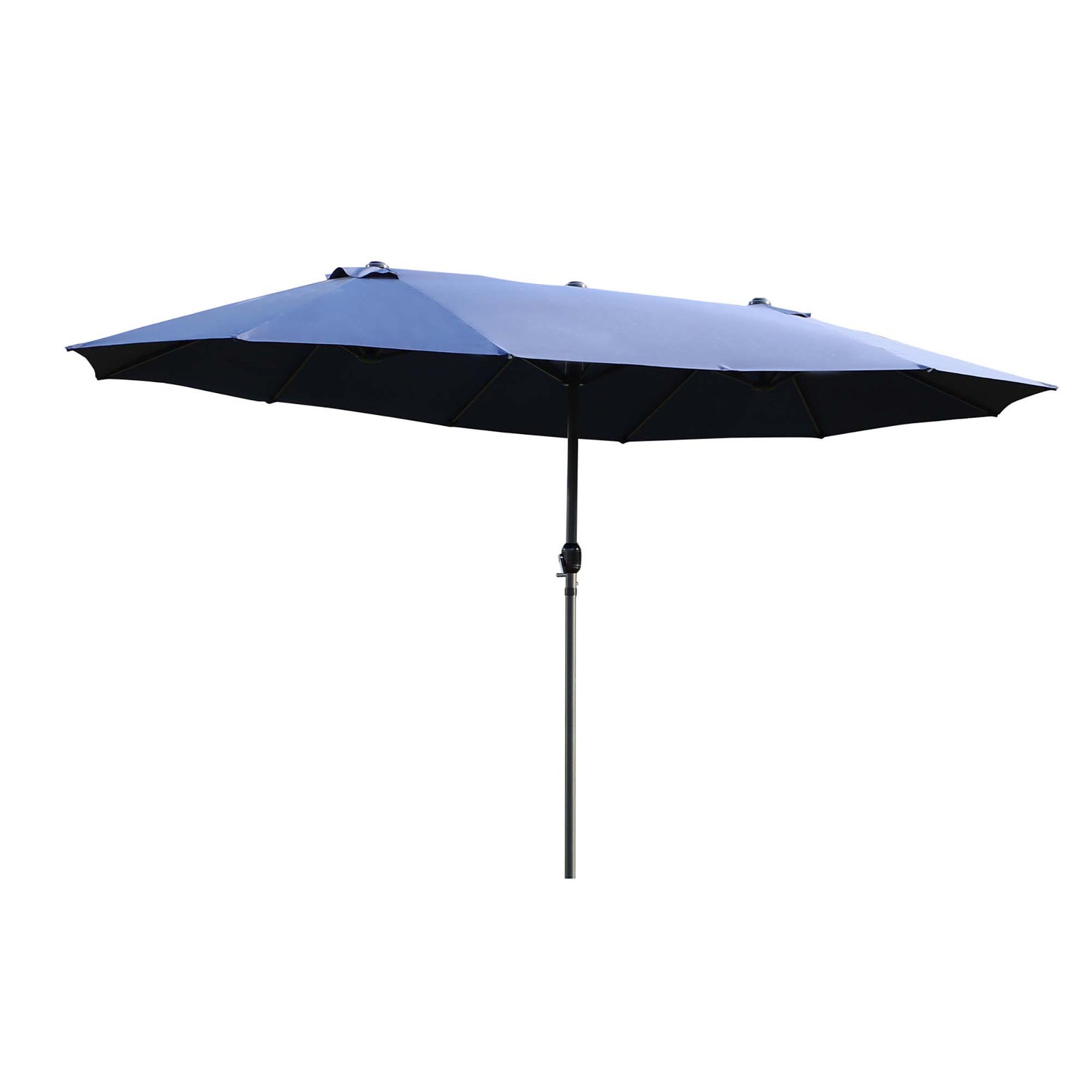 4.6m Double-sided Sun Umbrella W/ Base | Blue