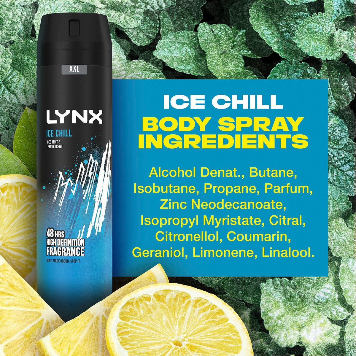Ice Chill 3pk Bundle Of 250ml Body Spray And 225ml & 500ml Shower Gels