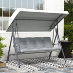 3 Person Porch Swing Chair Outdoor Lounge Bench With Canopy
