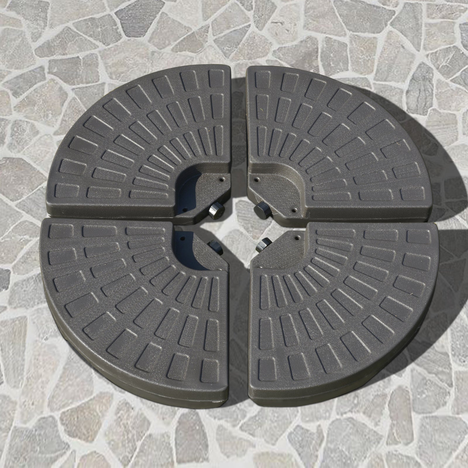 4pc Parasol Base, Up To 100kg, Sand/water Fillable