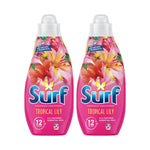 Surf Laundry Washing Liquid Detergent Tropical Lily 1.30 Litre, 48 Washes, 2pk