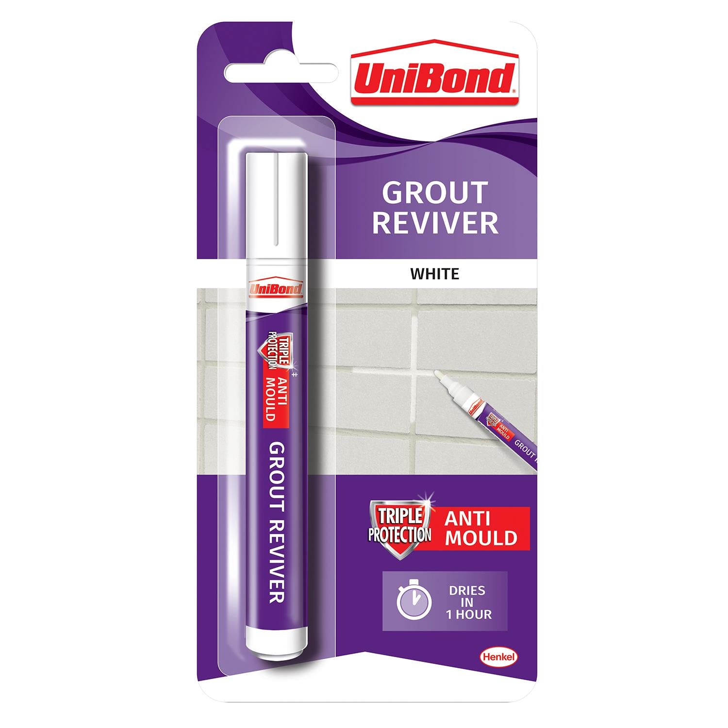 Easy To Use Triple Protection Anti-mould Grout Reviver Pen 7ml, 4 Pack