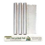 100% Recycled Aluminium Foil - 30cm X 10m | Set of 3 | Silver