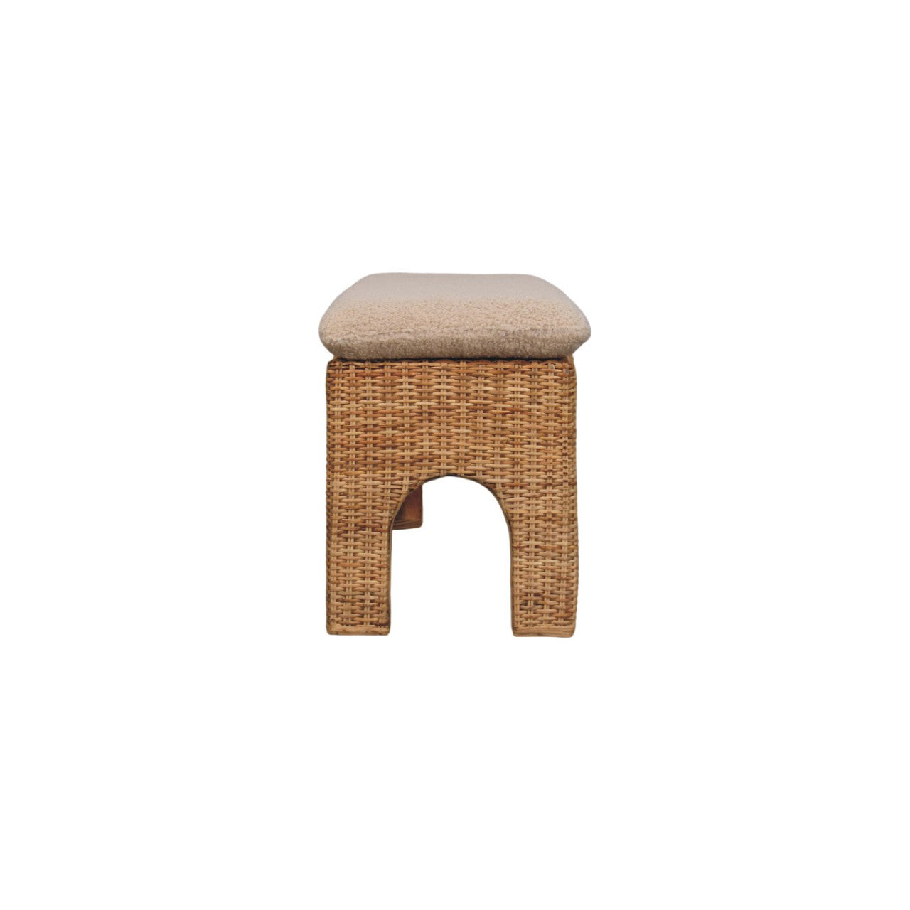 Rattan Harmony Cushioned Seat, Beige and Cream