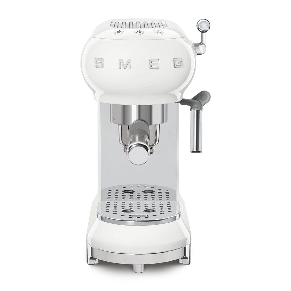Ecf01 Retro Style Espresso Coffee Machine | White