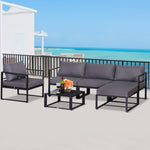 6pcs Garden Sectional Set W/ Coffee Table