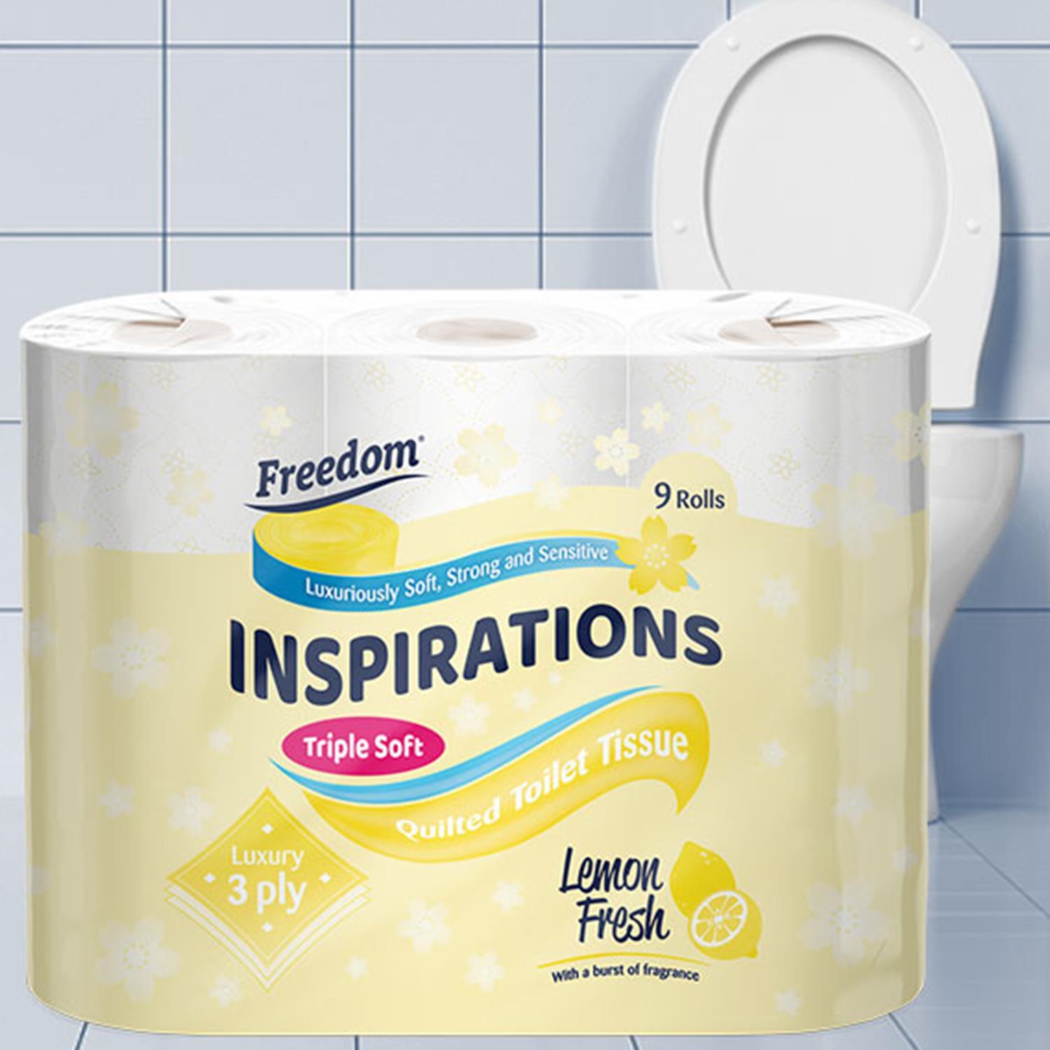 Lemon 3-ply 45 Rolls + Rhino Jumbo Kitchen Towels 24 Rolls