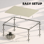 3 X 2 M Lean To Garden Pergola, Metal Frame Gazebo Pergola | Cream
