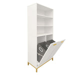 HYGRAD BUILT TO SURVIVE Bathroom Tall Storage Cabinet With 2 Laundry Hampers – Freestanding Organiser Cupboard