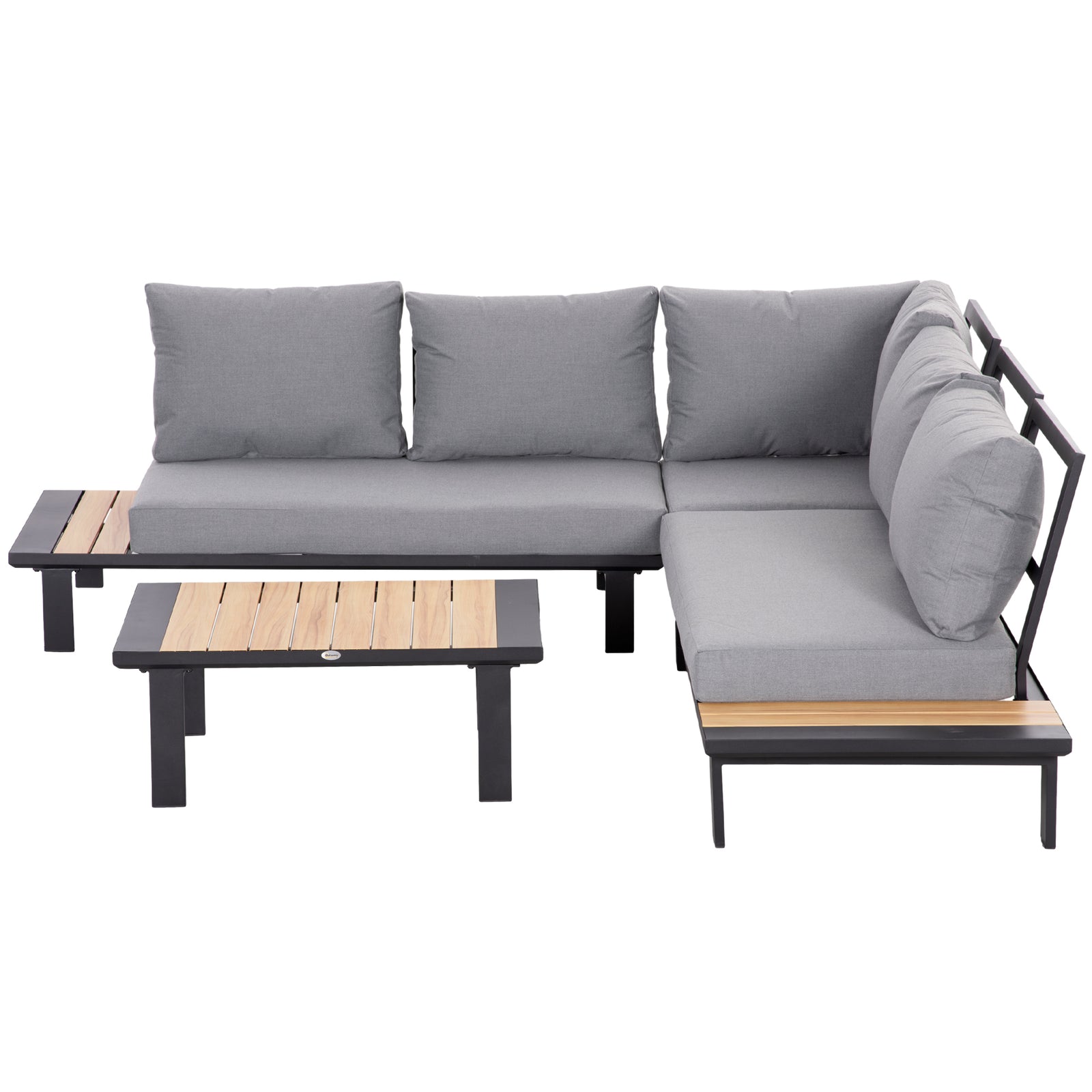 4 Pcs Garden Furniture Conversation Set With Loveseat Table