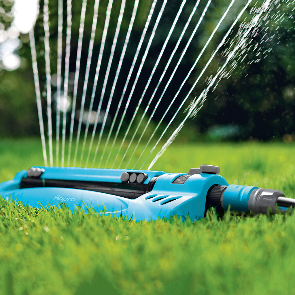 Monsoon Oscillating Sprinkler With 20 Adjustable Nozzles For Rectangular Lawns | Blue