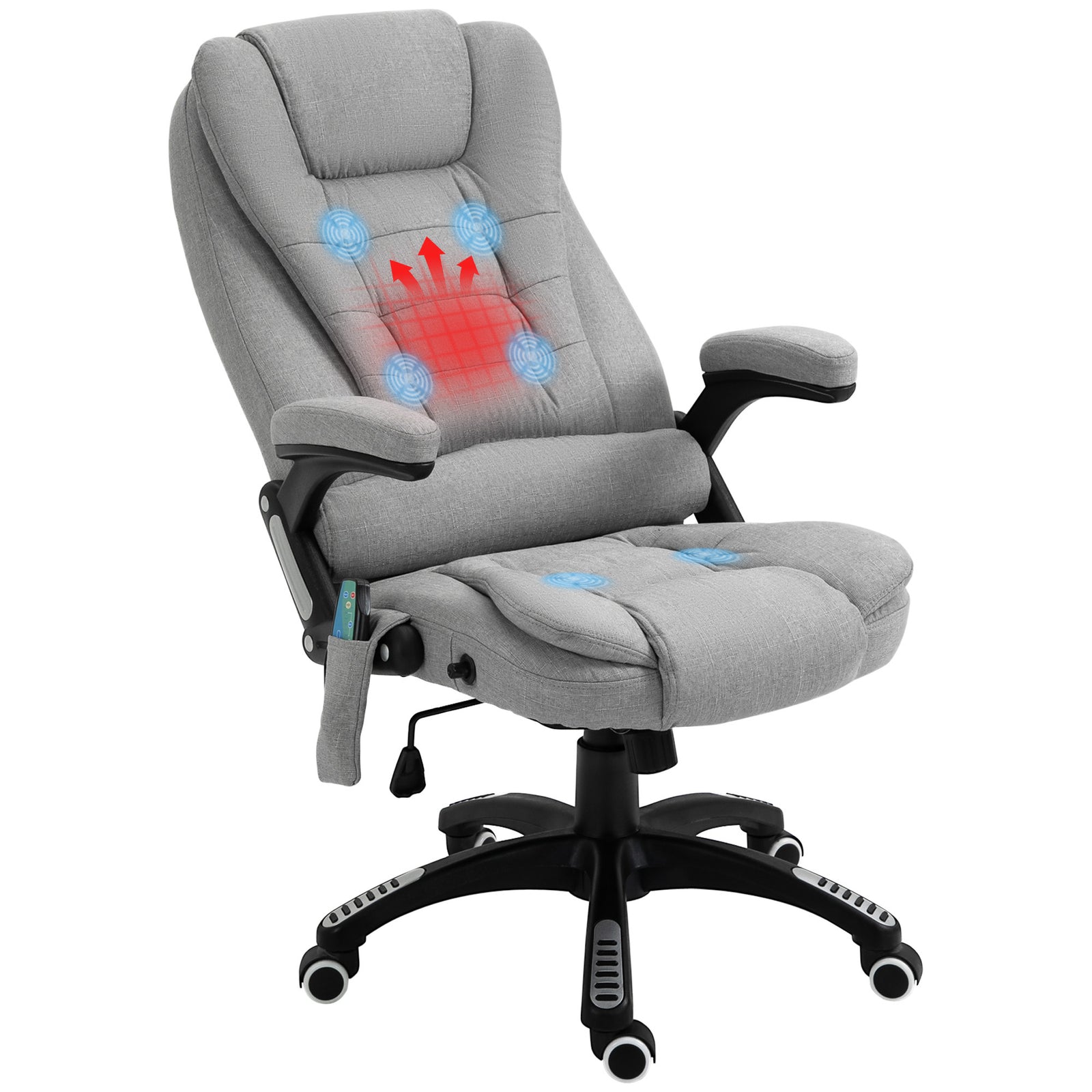 Reclining Chair W/ Heating Massage | Dove Gray