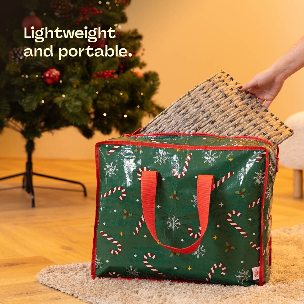 Natural Wicker Tree Skirt By Christmas Village Handcrafted Round Design