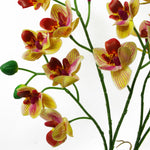 Artificial 43cm Large Pink Yellow Orchid In Ceramic Planter