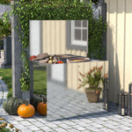 Living and Home Large Galvanized Feed Storage Bin With One Compartment