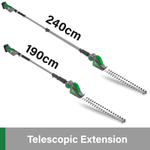 Cordless Hedge Trimmer 18v Li-ion Long Reach Telescopic Garden Hedge Cutter, Battery & Charger Included