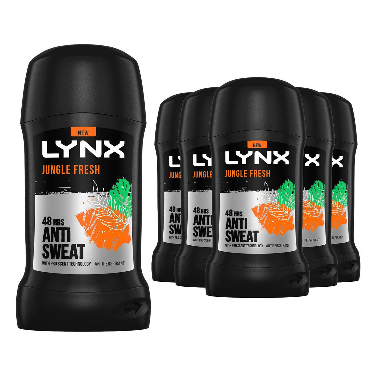 Antiperspirant Deodorant Stick 48h Odour Protection Jungle Fresh 50ml | Set of 12